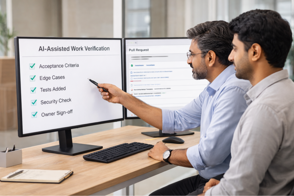 AI Accelerates Execution — 9 Discipline Rules That Decide Outcomes execution discipline ai driven teams verification 1024x683 - AI Accelerates Execution — 9 Discipline Rules That Decide Outcomes