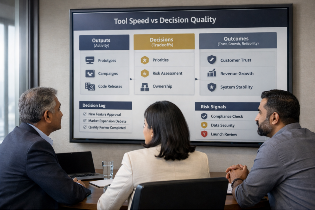 tool speed vs decision quality feature image 1024x683 - Tool Speed vs Decision Quality: The Hidden Leadership Risk That Can Kill Growth